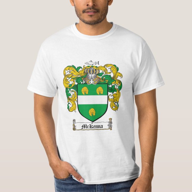 Mckenna Family Crest - Mckenna Coat of Arms T-Shirt (Front)