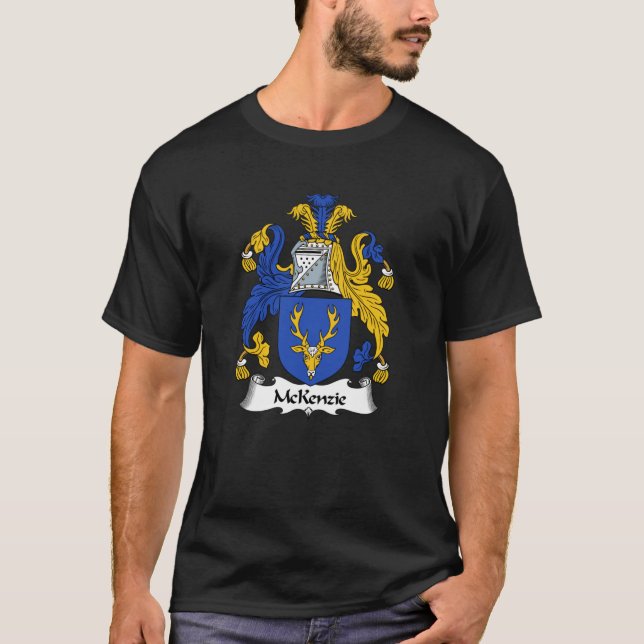 McKenzie Coat of Arms  McKenzie Family Crest T-Shirt (Front)