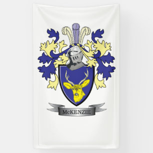 McKenzie Family Crest Coat of Arms Banner