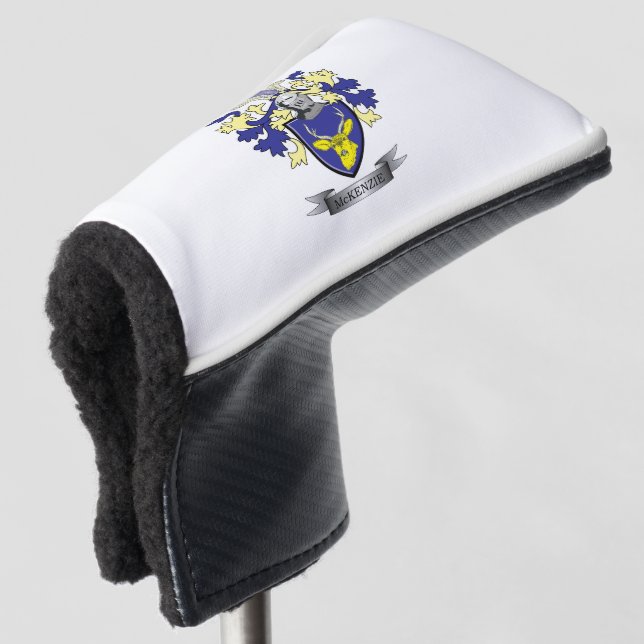 McKenzie Family Crest Coat of Arms Golf Head Cover (3/4 Front)