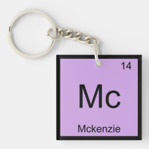 Mckenzie Name Chemistry Element Periodic Table Key Ring