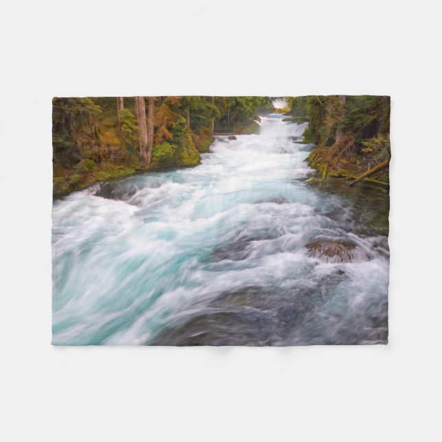 McKenzie River | Oregon Fleece Blanket (Front (Horizontal))