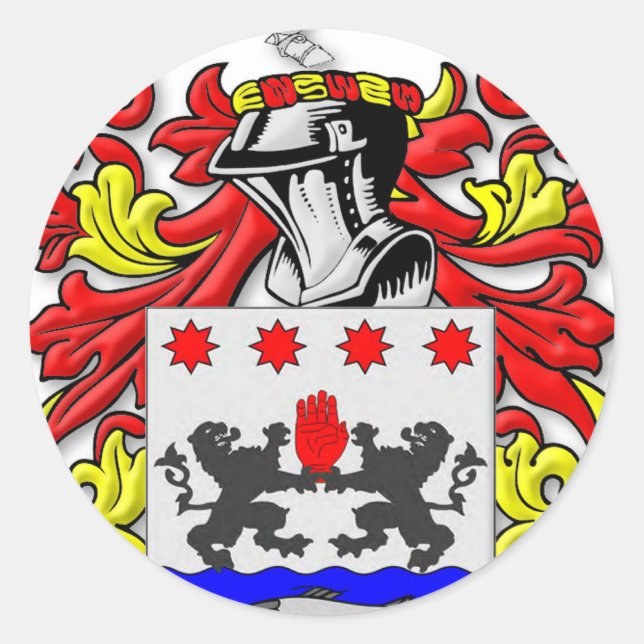 McKeon Coat of Arms Classic Round Sticker (Front)