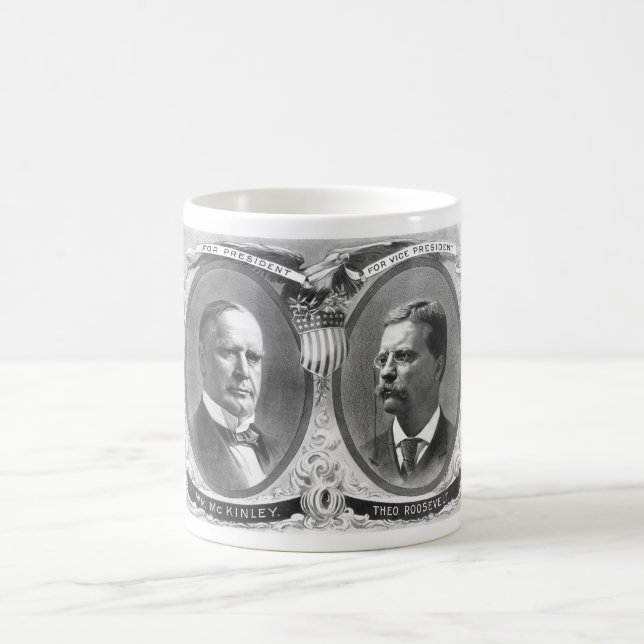 McKinley and Roosevelt Election Poster Coffee Mug (Center)
