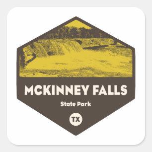 McKinney Falls State Park Texas Square Sticker