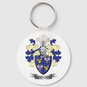 McKinney Family Crest Coat of Arms Key Ring