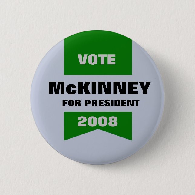 McKINNEY FOR PRESIDENT BUTTON (Front)