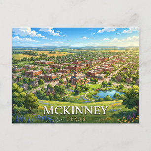 McKinney Texas Travel Historic Cityscape Postcard