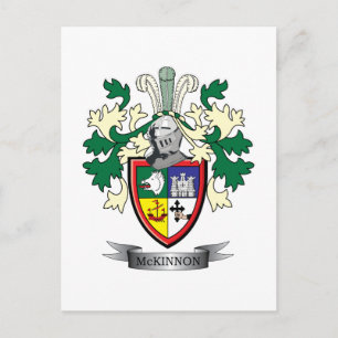 McKinnon Family Crest Coat of Arms Postcard