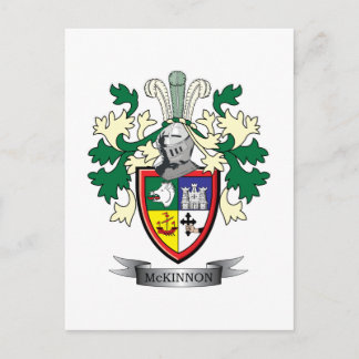 McKinnon Family Crest Coat of Arms Postcard