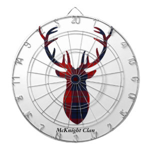 McKnight Clan Tartan "Antlers" Dartboard