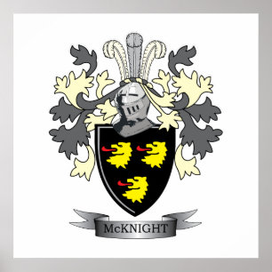 McKnight Family Crest Coat of Arms Poster