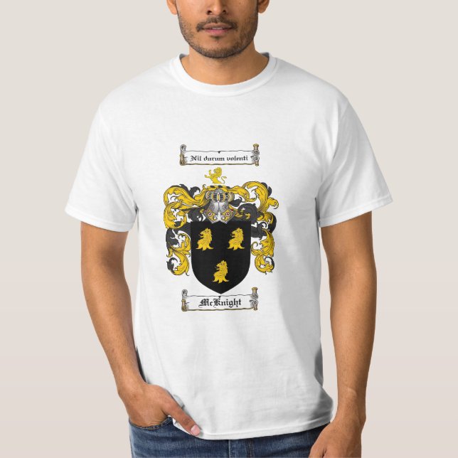 Mcknight Family Crest - Mcknight Coat of Arms T-Shirt (Front)