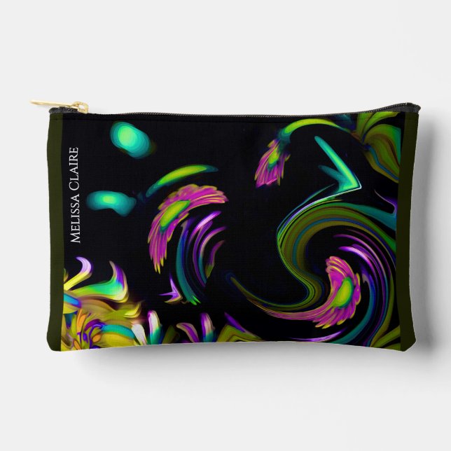 MCKS IT “Daisy” Small Olive Accessory Bag (Front)