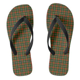 McLachlin Hunting Tartan Plaid Pattern Flip Flops