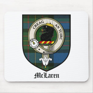 McLaren Clan Crest Badge Tartan Mouse Mat