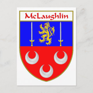 McLaughlin Coat of Arms/Family Crest Postcard