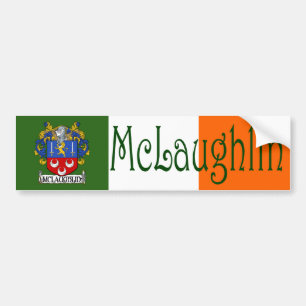 McLaughlin Coat of Arms Flag Bumper Sticker