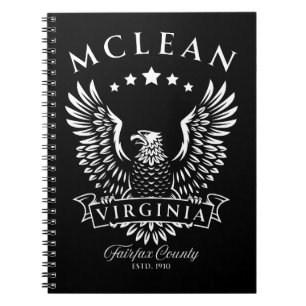 McLean Fairfax County Virginia Vintage Eagle Notebook