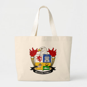 McLean Family Crest Large Tote Bag
