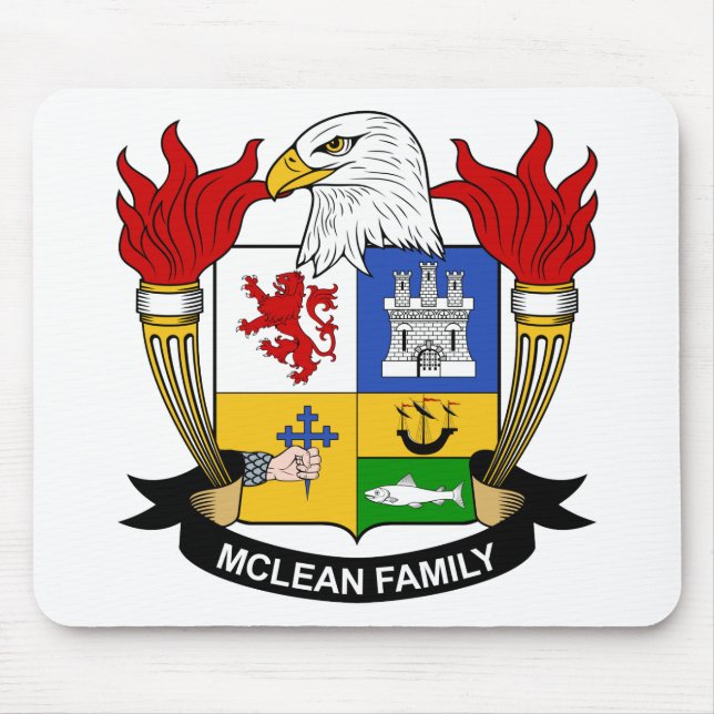 McLean Family Crest Mouse Mat (Front)