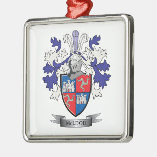 McLeod Family Crest Coat of Arms Metal Tree Decoration