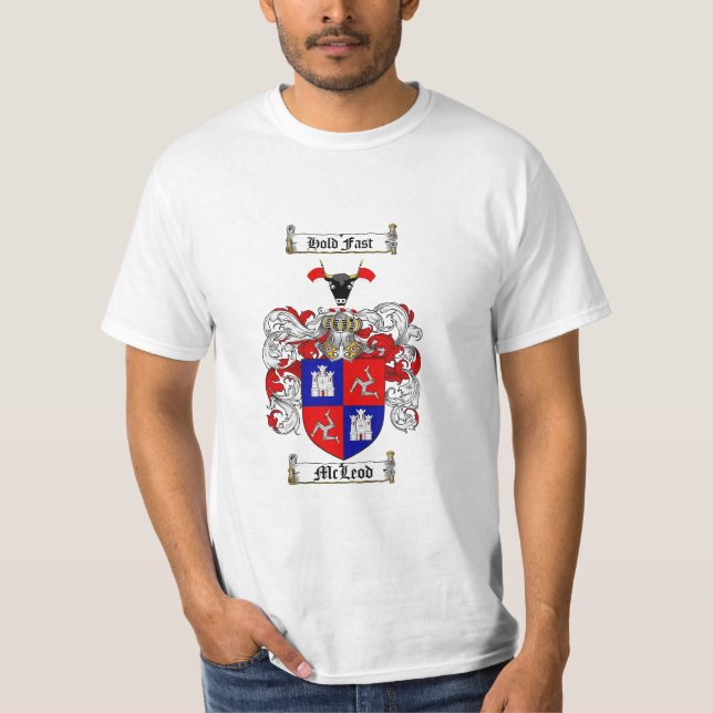 Mcleod Family Crest - Mcleod Coat of Arms T-Shirt (Front)