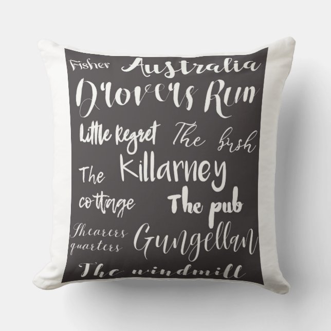 McLeod's Daughters Locations Cotton Throw Pillow (Front)
