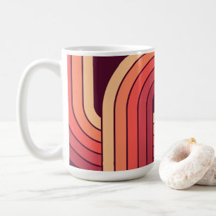 MCM 1970s Retro Style Geometric Design Coffee Mug
