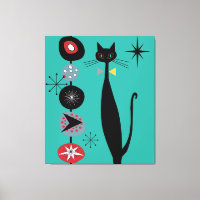 MCM Atomic Era Mid Century Modern Retro Cool Cat