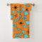 MCM Atomic Shapes Turquoise on Orange