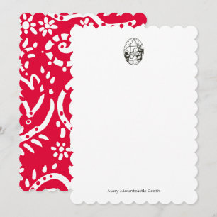 mcm Bunny with paisley note card