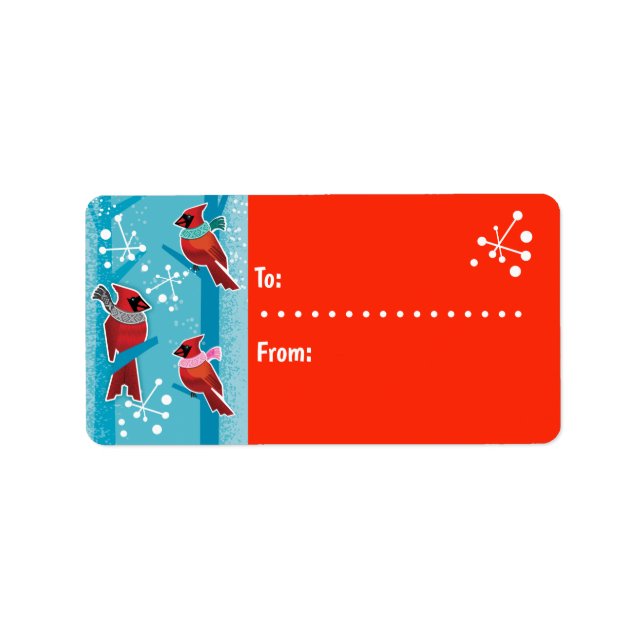 MCM Cardinals Christmas Gift Tags (Front)