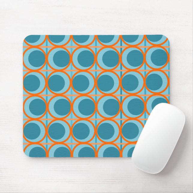 MCM Circles and Lines Mouse Mat (With Mouse)