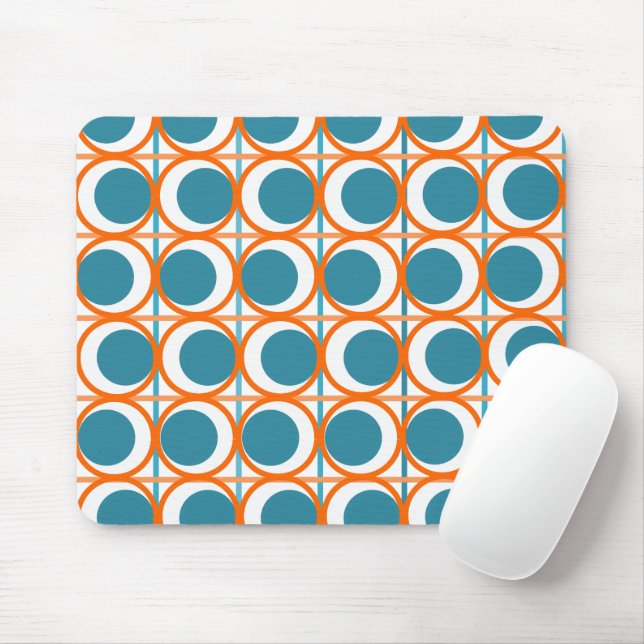 MCM Circles and Lines Mouse Mat (With Mouse)
