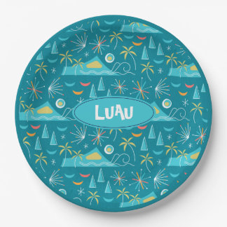 MCM Diamond Head Fireworks Party Paper Plate