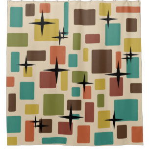 MCM Disarrayed Bricks Multicolored Shower Curtain