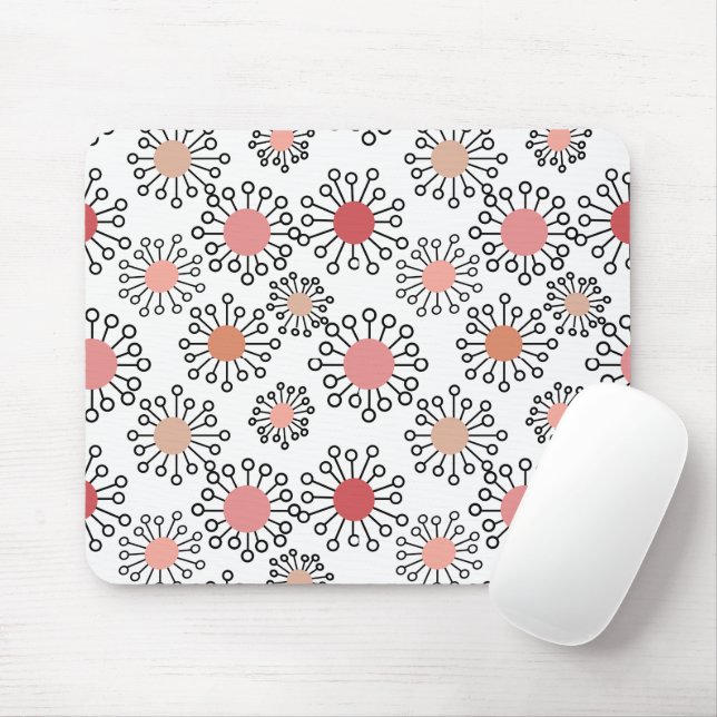 MCM Flowers  Mouse Mat (With Mouse)