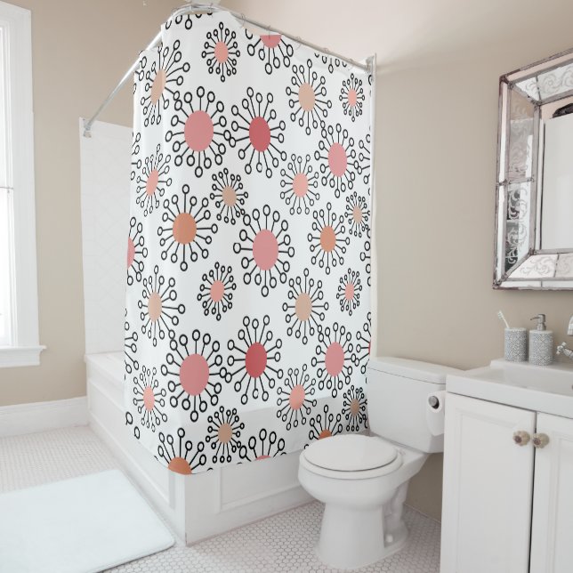 MCM Flowers  Shower Curtain (In Situ)