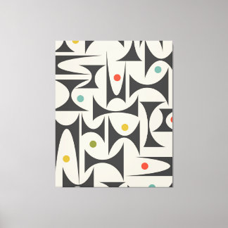 MCM Geometric Pattern Table Lamp Bath Mat Fleece B Canvas Print