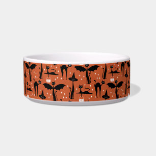 MCM Halloween Fancy Dress Minimalist Cats Orange Bowl