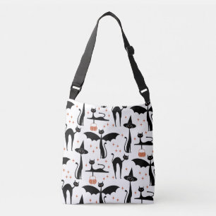 MCM Halloween Fancy Dress Minimalist Cats White Crossbody Bag