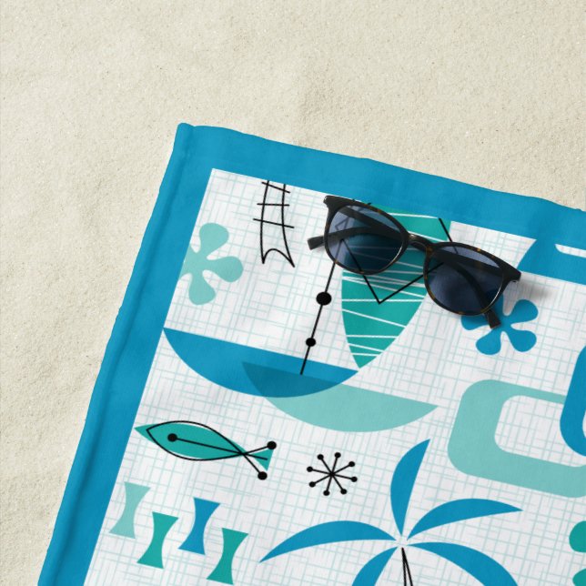 MCM Hawaiian Village - Blue Beach Towel (In Situ)
