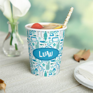 MCM Hawaiian Village – Blue Paper Cups