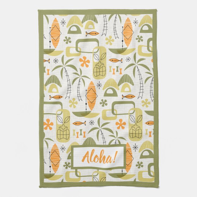 MCM Hawaiian Village Tea Towel (Vertical)