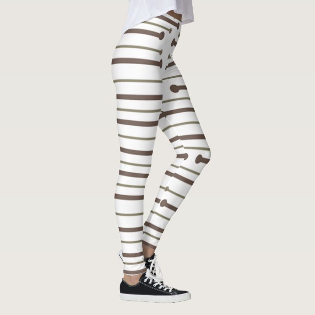 MCM Inspired Lines  Leggings (Right)