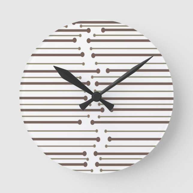 MCM Inspired Lines  Round Clock (Front)