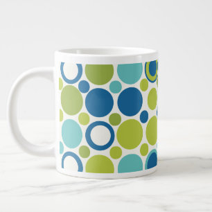 MCM Lime and Aqua Bubble  Large Coffee Mug