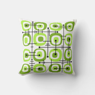 MCM Midcentury Abstract Pattern Chartreuse Cushion