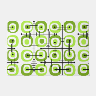 MCM Midcentury Abstract Pattern Chartreuse Doormat